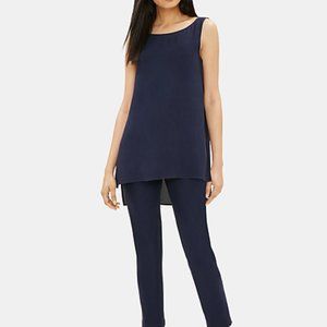 SYSTEM WASHABLE STRETCH CREPE SLIM ANKLE PANT